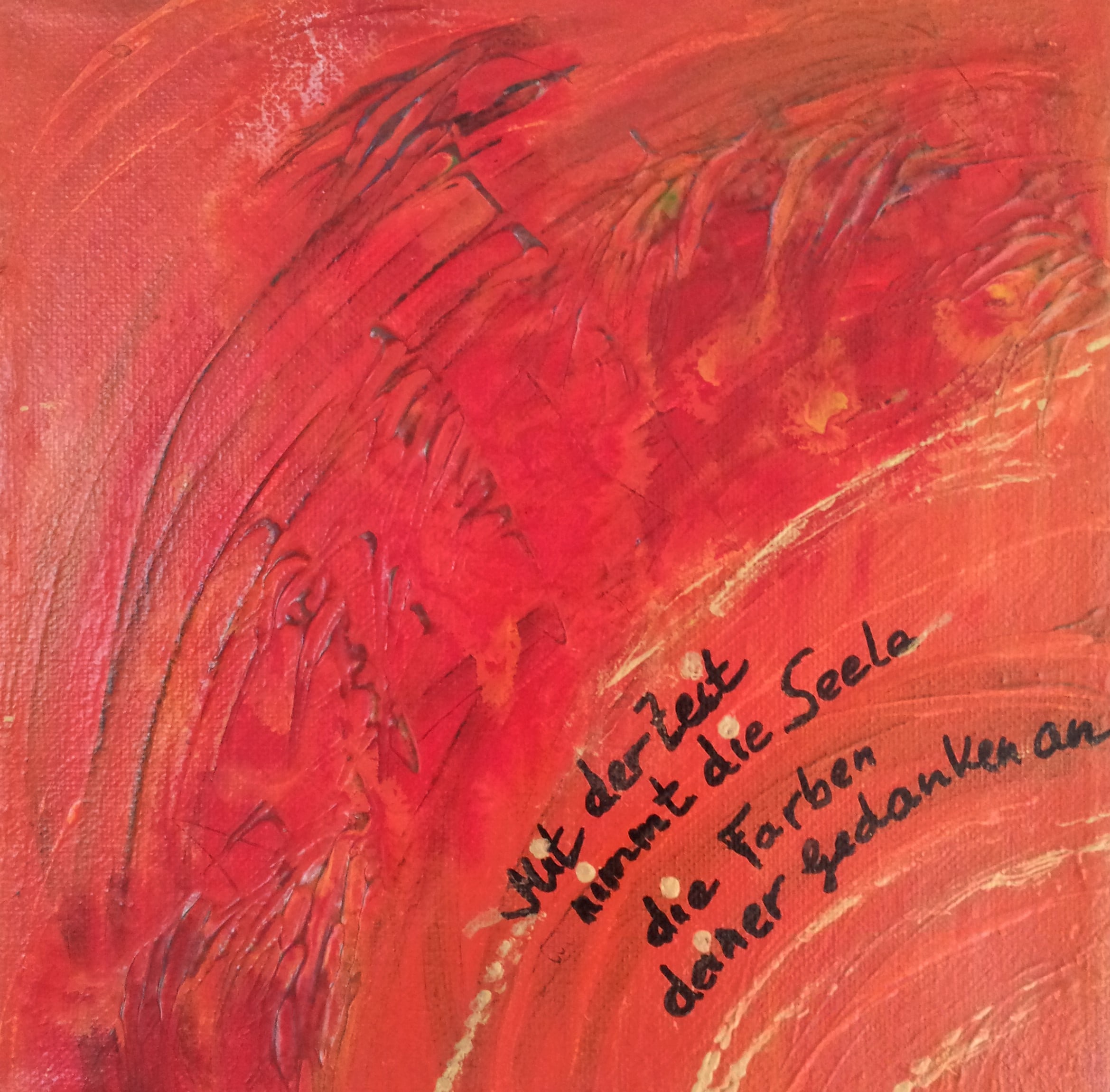 Spruch Farbe der Seele - 20x20cm